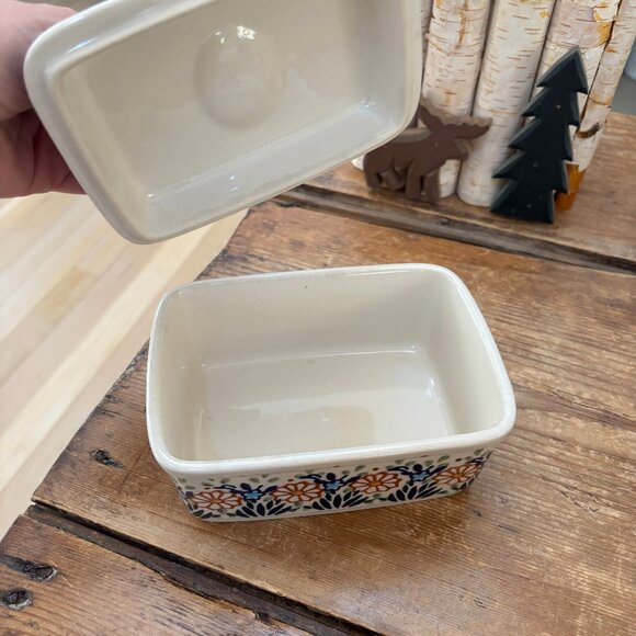 Boleslawiec Polish Pottery Butter Dish Container - Picture 3 of 6